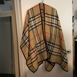 Tan plaid wrap